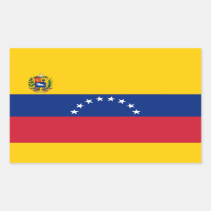 Adesivo Retangular Bandeira venezuelana, bandeira da Venezuela