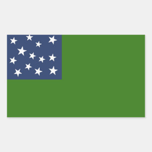 Adesivo Retangular Bandeira verde dos EUA ameri histórico patriótico