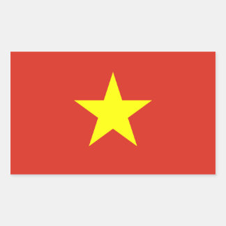 Adesivo Retangular Bandeira Vietnamita
