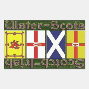 Adesivo Retangular Bandeiras do Scottish & do Ulster