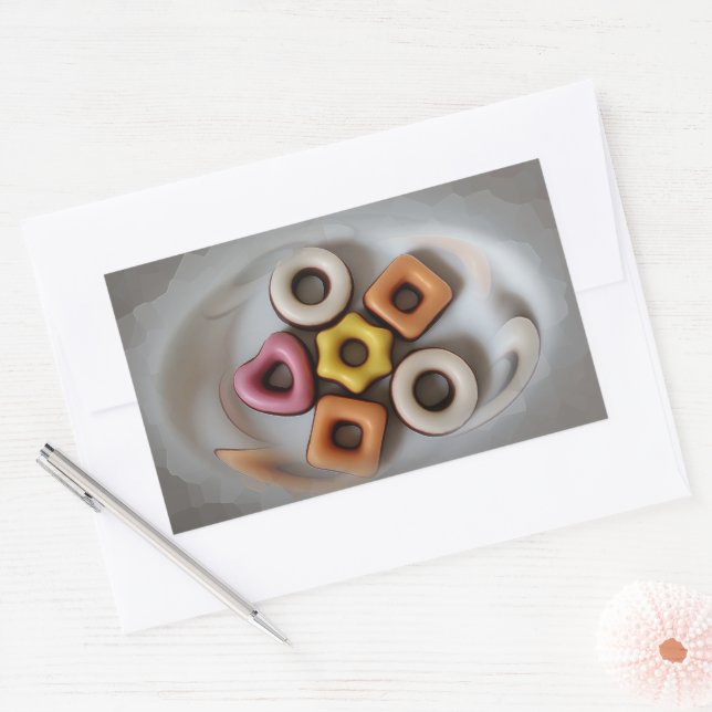 Adesivo Retangular Bandeja de prata (Envelope)