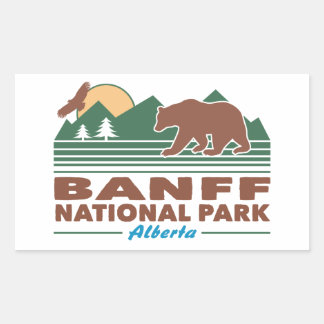 Adesivo Retangular Banff National Park Bear