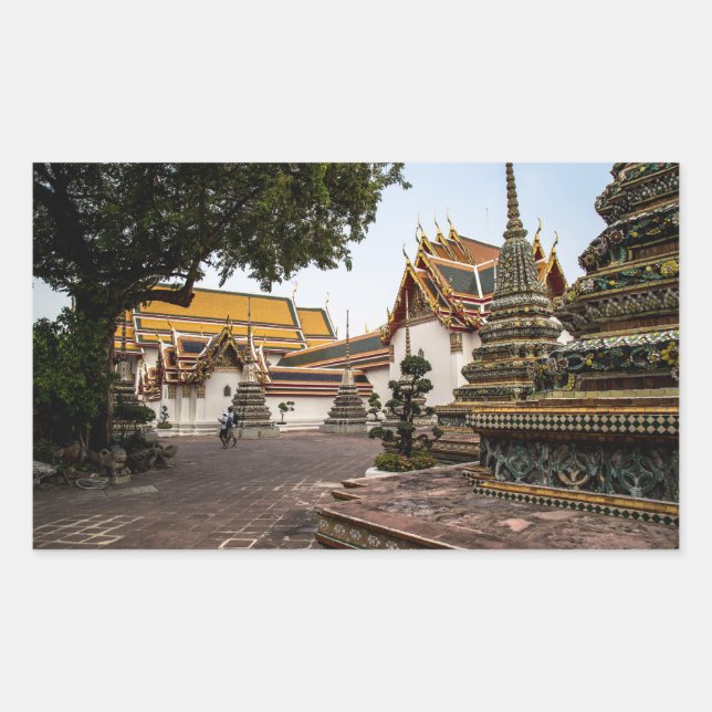 Adesivo Retangular Bangkok, Tailândia Sticker (Frente)