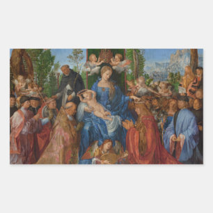 Adesivo Retangular Banquete das Rosa, 1506 (óleo sobre madeira)