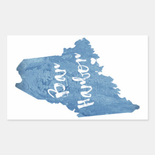 Adesivo Retangular Bar Harbour Maine Wood Grain