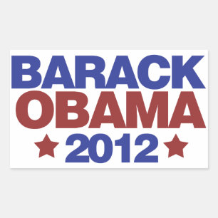 Adesivo Retangular Barack Obama 2012
