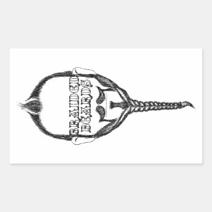 Adesivo Retangular barbas trançadas