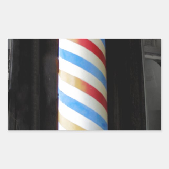 Adesivo Retangular Barber Pole (Frente)