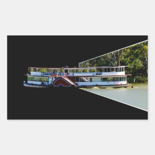 Adesivo Retangular Barco a Remo Vintage Pop out,