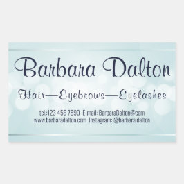 Adesivo Retangular Barco Azul Elegante Simples