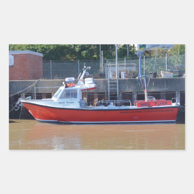 Adesivo Retangular Barco Charter High Flyer (Frente)