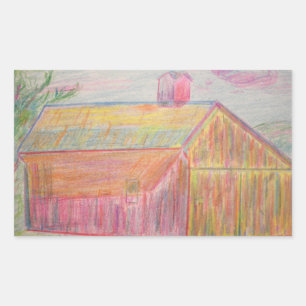 Adesivo Retangular Barn Art
