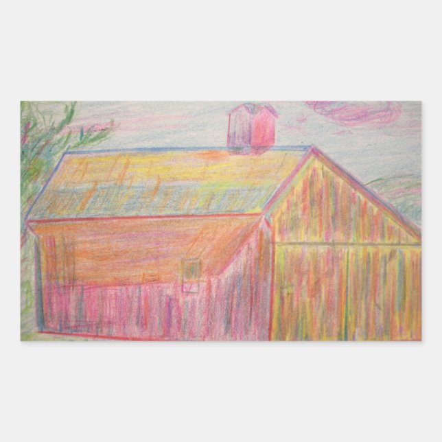 Adesivo Retangular Barn Art (Frente)