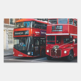 Adesivo Retangular Barramento Red Double Decker