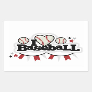 Adesivo Retangular Basebol do amor do retângulo Stickers/I