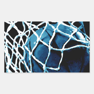 Adesivo Retangular Basquete Azul