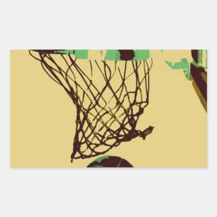 Adesivo Retangular Basquete de pop