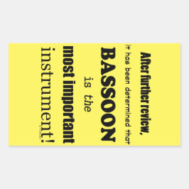 Adesivo Retangular Bassoon O Instrumento Mais Importante Sti Retangul
