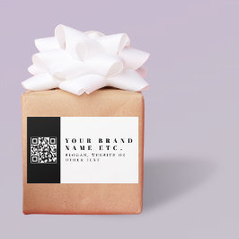 Adesivo Retangular Basta carregar seu próprio código QR | Moderno