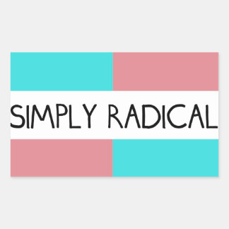 Adesivo Retangular Basta Vinheta de Sinalizador Radical