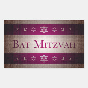 Adesivo Retangular Bat Mitzvah