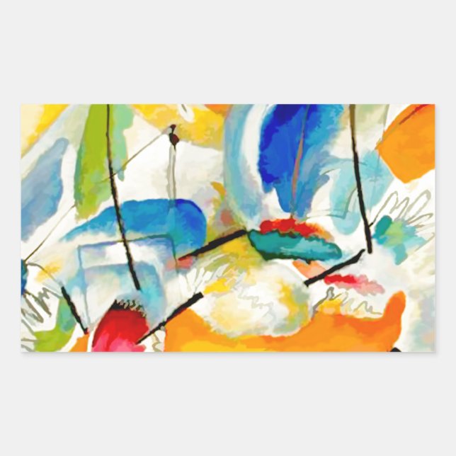Adesivo Retangular Batalha do Mar de Kandinsky em 1913 (Frente)