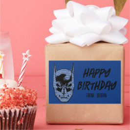 Adesivo Retangular Batman Head Mantra | Feriados felizes