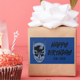 Adesivo Retangular Batman Head Mantra   Feriados felizes