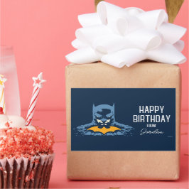 Adesivo Retangular Batman Quebrado Com Dourado | Feriados felizes