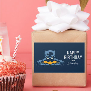 Adesivo Retangular Batman Quebrado Com Dourado   Feriados felizes