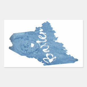 Adesivo Retangular Baxter State Park Maine Wood Grain