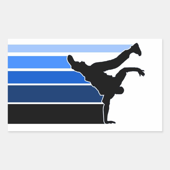Adesivo Retangular BBOY sticker blu (Frente)