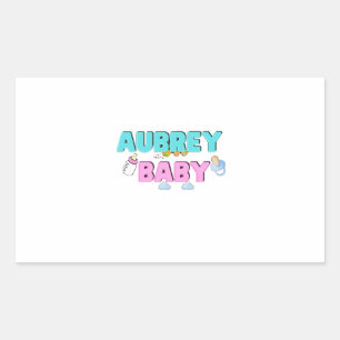 Adesivo Retangular Bebê Aubrey