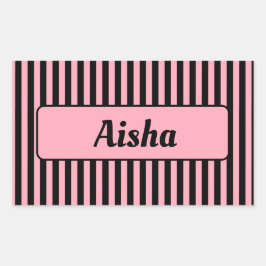 Adesivo Retangular Bebê Cor-de-Rosa Vintage