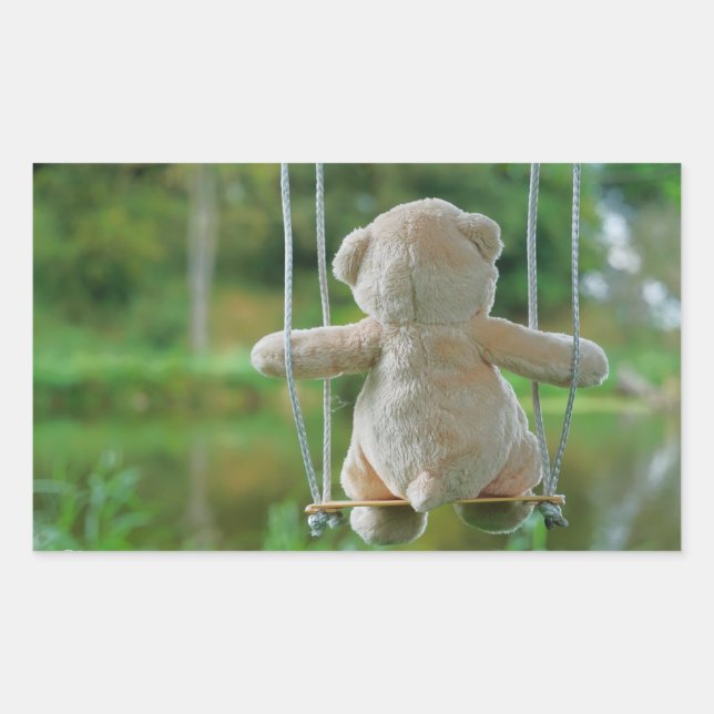 Adesivo Retangular Beer op schommel vanaf de rug. (Frente)