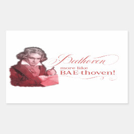 Adesivo Retangular Beethoven BAEthoven Classic Composer Pun