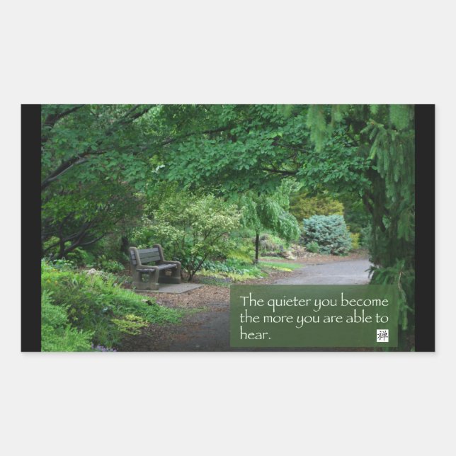 Adesivo Retangular Belas Artes com Palavras de Sabedoria (Frente)