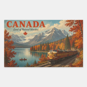 Adesivo Retangular Beleza cênica do Canadá
