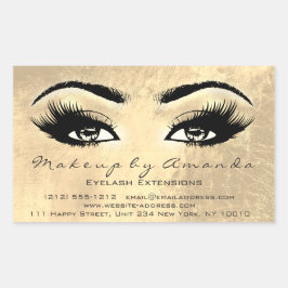 Adesivo Retangular Beleza de Maqueamento de Extensão Eyelash Provoca