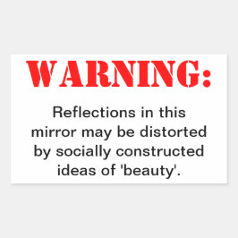 Adesivo Retangular Beleza distorcida