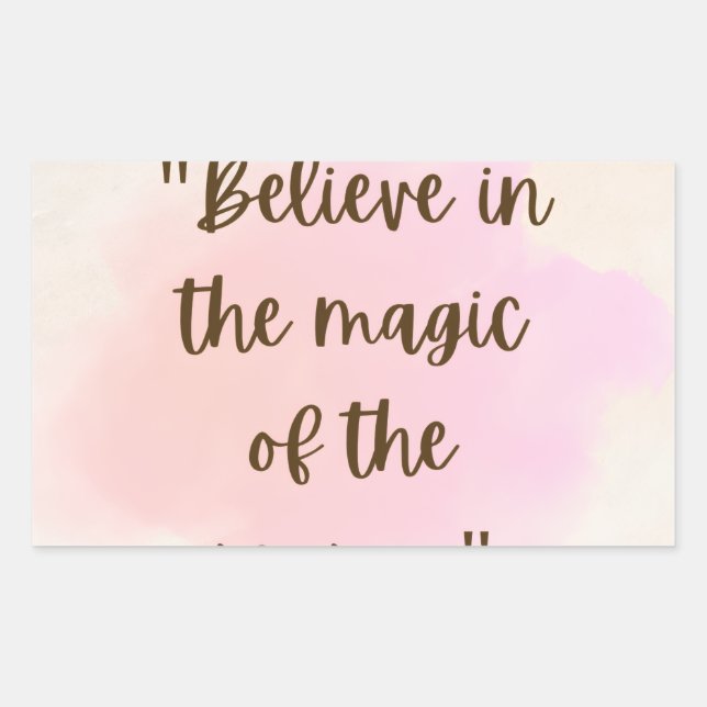 Adesivo Retangular believe in the magic stickers (Frente)