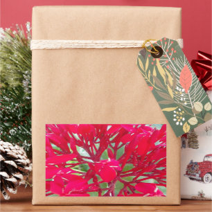 Adesivo Retangular Belo caleidoscópio de Red Milkweed Colorful