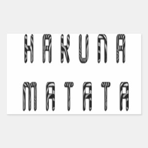 Adesivo Retangular Belo Design de Impressão de Zebra