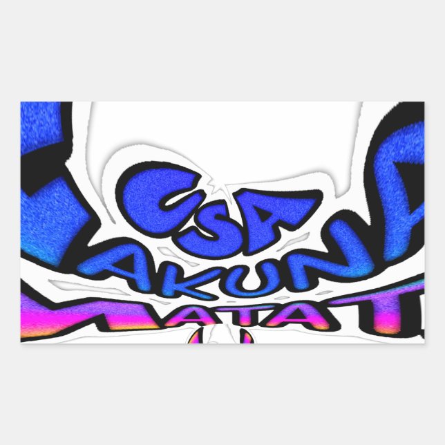 Adesivo Retangular Belo e impressionante texto divertido dos EUA, pad (Frente)