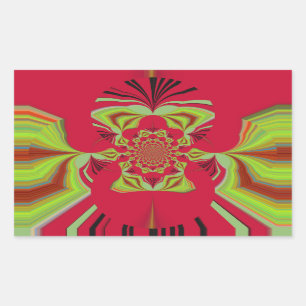 Adesivo Retangular Belo Incrível Padrão Africano de Motif Amarelo