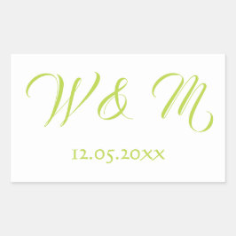 Adesivo Retangular Belo Limão e Branco