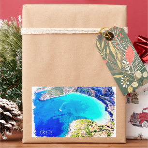 Adesivo Retangular Belo Vista de Panorama da Grécia Creta