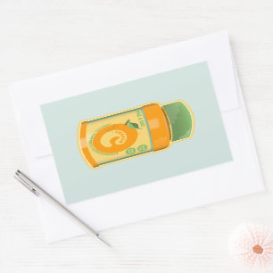 Adesivo Retangular Bem-estar da vitamina C