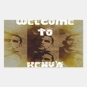 Adesivo Retangular Bem-vindo ao Quênia