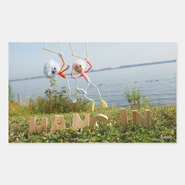 Adesivo Retangular Bemoedigende fubby vibe. (Frente)